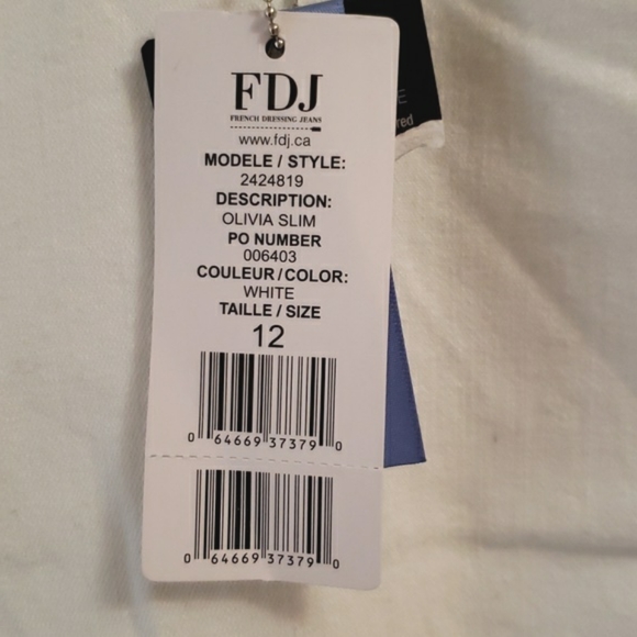 New FDJ French Dressing Jeans Olivia Slim leg Jeans 12 NWT - Picture 5 of 13